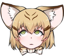 Rule 34 | 10s, 1girl, animal ears, blonde hair, blush, brown hair, cat ears, close-up, closed mouth, disco brando, green eyes, kemono friends, looking away, multicolored hair, rolling eyes, sand cat (kemono friends), short hair, solo, transparent background, upper body