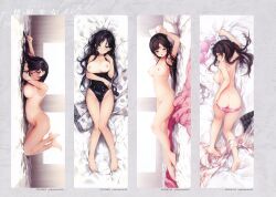 Rule 34 | 2018, 2019, 2girls, absurdres, arm up, arms up, ass, back, barefoot, black hair, black one-piece swimsuit, blue hair, border, bra, breasts, brown eyes, closed mouth, completely nude, dakimakura (medium), dated, feet, full body, grey border, groin, highres, indoors, legs, legs up, long hair, looking at viewer, lying, medium breasts, mizusawa suzuka, multiple girls, multiple views, navel, nipples, non-web source, nude, nukumori nukumi, on back, on bed, on side, one-piece swimsuit, original, panties, parted lips, partially undressed, pink bra, pink panties, plaid, plaid skirt, polka dot, profile, scan, senji (tegone spike), shirt, skirt, soles, sunlight, swimsuit, tan, tanline, toes, underwear, undressing, unworn bra, unworn clothes, unworn shirt, unworn skirt, white shirt, window