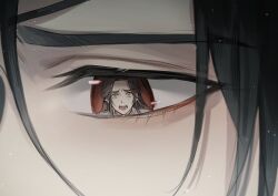 Rule 34 | 2boys, absurdres, black hair, brown hair, chinese clothes, highres, hua cheng, long hair, looking at viewer, male focus, multiple boys, orange eyes, red eyes, tianguan cifu, xie lian, young57440489
