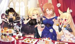 Rule 34 | &gt;:o, &lt;|&gt; &lt;|&gt;, 6+girls, :d, ^^^, animal ears, black gloves, blonde hair, blue dress, blue eyes, blue hair, blush, bow, braid, brown hair, cake, candle, cat ears, cat tail, champagne bottle, champagne flute, closed eyes, commentary request, cup, curtains, dress, drinking glass, elbow gloves, flower, food, fox ears, french braid, g11 (girls&#039; frontline), g41 (girls&#039; frontline), girls&#039; frontline, gloves, grand piano, green eyes, hair flower, hair ornament, hand on another&#039;s head, heterochromia, highres, hk416 (girls&#039; frontline), hk416 (starry cocoon) (girls&#039; frontline), idw (cat in the box) (girls&#039; frontline), idw (girls&#039; frontline), indoors, instrument, jehyun, long hair, macaron, mechanical arms, multiple girls, navel, official alternate costume, open mouth, piano, purple hair, red eyes, rose, sandwich, sleeping, smile, springfield (girls&#039; frontline), springfield (queen in radiance) (girls&#039; frontline), stomach, tail, tail bow, tail ornament, tiara, twintails, v-shaped eyebrows, wa2000 (ballroom interlude) (girls&#039; frontline), wa2000 (girls&#039; frontline), welrod mkii (girls&#039; frontline), welrod mkii (nightfall crisis) (girls&#039; frontline)