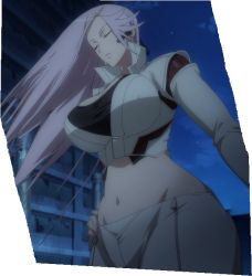 Rule 34 | 1girl, absurdres, breasts, highres, huge breasts, long hair, sagiri yuuko, screencap, solo, standing, stitched, tattoo, third-party edit, triage x