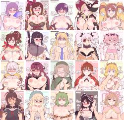 Rule 34 | 6+girls, absurdres, ahoge, animal ears, armor, armpits, asuka (senran kagura), back ribbon, backpack, bag, bandaged arm, bandages, bell, belt, beret, bikini, bikini top lift, bikini top only, black hair, blazer, blonde hair, blood, blue eyes, blue hair, blush, bonnet, border, bow, bra, breasts, breasts out, brown eyes, cape, cat ears, choker, clothes lift, clothes pull, collar, covering nipples, covering own mouth, covering privates, cum, dress, drooling, english text, everyone, eyepatch, fang, flower, flower on head, forehead, frown, gauntlets, glasses, gloves, gothic fashion, grabbing, grabbing another&#039;s breast, green eyes, green hair, grey hair, hair ornament, hair ribbon, hairband, hairclip, hand fan, haruka (senran kagura), hat, heterochromia, hibari (senran kagura), highres, hikage (senran kagura), homura (senran kagura), huge breasts, ikaruga (senran kagura), imu (senran kagura), jacket, jersey, jewelry, katsuragi (senran kagura), large breasts, long hair, medium breasts, messy hair, military, military uniform, minori (senran kagura), mirai (senran kagura), miyabi (senran kagura), multiple girls, murakumo (senran kagura), murasaki (senran kagura), necklace, nipple stimulation, nipple tweak, nipple tweak through clothes, nipples, no bra, nosebleed, one eye closed, open mouth, paizuri, paizuri under clothes, penis, pinching, pink hair, pongldr, ponytail, pov, pubic hair, purple eyes, purple hair, ribbon, robe, ryoubi (senran kagura), ryouna (senran kagura), scared, scarf, school uniform, scolding, self-upload, senran kagura, shiki (senran kagura), shirt, shirt lift, shirt pull, short hair, side ponytail, simple background, small breasts, smile, speech bubble, sports bra, sportswear, squeezing, standing, straight hair, strapless, strapless bra, sweater, sweater vest, swimsuit, sword, tan, tattoo, through clothes, tiara, tomboy, tongue, tongue out, torn clothes, torn dress, trembling, twintails, unbuttoned, unbuttoned shirt, underboob, underwear, uniform, unusual pupils, weapon, white border, white hair, wings, wink, yagyu (senran kagura), yellow eyes, yomi (senran kagura), yozakura (senran kagura), yumi (senran kagura)