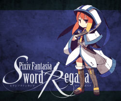Rule 34 | 1girl, blonde hair, boots, detached sleeves, fuukadia (narcolepsy), hood, looking at viewer, pixiv fantasia, pixiv fantasia sword regalia, red eyes, sleeves past wrists, solo, wide sleeves