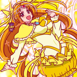 Rule 34 | breasts, cure muse (yellow), dot (poni taoyaka), large breasts, aged up, precure, suite precure