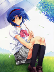 Rule 34 | 1girl, absurdres, bow, highres, huge filesize, little busters!, na-ga, nishizono mio, pink bow, solo, umbrella
