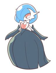 Rule 34 | alternate color, artsy-rc, commentary, creatures (company), english commentary, full body, game freak, gardevoir, gen 3 pokemon, highres, looking at viewer, mega gardevoir, mega pokemon, nintendo, pokemon, pokemon (creature), shiny pokemon, signature, simple background, solo, standing, white background