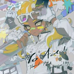 Rule 34 | 1boy, bandaid, fingerless gloves, gloves, goggles, highres, inuyama (inuhill), jacket, looking at viewer, solo, white gloves, white jacket