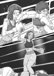 Rule 34 | 2girls, boxing, boxing gloves, boxing ring, catfight, defeat, midriff, multiple girls, rggr, tagme, unconscious
