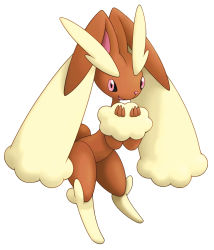 Rule 34 | 00s, animal ears, animal nose, artist request, creatures (company), fur trim, furry, game freak, gen 4 pokemon, highres, leaning forward, looking at viewer, lopunny, nintendo, official art, own hands together, parted lips, pink eyes, pokemon, pokemon (creature), pokemon mystery dungeon, pokemon mystery dungeon: explorers of time/darkness/sky, rabbit ears, rabbit tail, simple background, tail, very long ears, white background