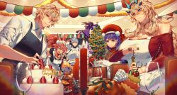 Rule 34 | archer (fate), barghest (fate), boudica (fate), christmas, christmas lights, christmas ornaments, christmas tree, christmas wreath, cooking, cup, drinking glass, fate/grand order, fate (series), gawain (fate), hair between eyes, highres, kikan (kikanoe), martha (fate), percival (fate), scathach (fate), scathach skadi (fate), tamamo (fate), tamamo cat (fate), tamamo cat (second ascension) (fate), wine glass, wreath