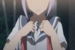 Rule 34 | 1girl, animated, animated gif, bob cut, bra, fnc (upotte!!), lowres, short hair, silver hair, solo, steam, underwear, upotte!!