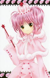 Rule 34 | dress, gloves, hat, hinamori amu, peach-pit, pink hair, ribbon, scan, short twintails, shugo chara!, smile, solo, twintails, yellow eyes