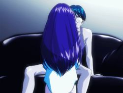 Rule 34 | animated, animated gif, blue hair, glasses, i-doll, panties, underwear, undressing