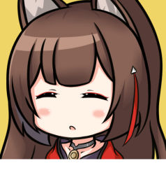 Rule 34 | 1girl, :o, amagi (azur lane), animal ear fluff, animal ears, azur lane, blush stickers, brown hair, choker, closed eyes, collarbone, commentary request, facing viewer, grey choker, long hair, nagato-chan, parted lips, portrait, simple background, solo, yellow background