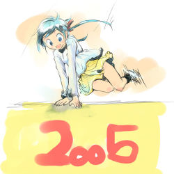 Rule 34 | 00s, 1girl, 2005, ikeda jun (mizutamari), new year, original, solo