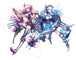 Rule 34 | 2girls, alaska (warship girls r), bare shoulders, blue eyes, breasts, comic, detached collar, detached sleeves, full body, guam (warship girls r), guam (zhan jian shao nuy), guitar, gun, headset, high heels, holding hands, instrument, keyboard (instrument), kneehighs, long hair, mecha musume, midriff, multiple girls, ns (ntrsis), official art, personification, pink hair, red eyes, ribbon, shorts, socks, speaker, striped clothes, striped legwear, striped thighhighs, thighhighs, underboob, uss alaska (cb1), uss guam (cb2), warship girls r, weapon, white background