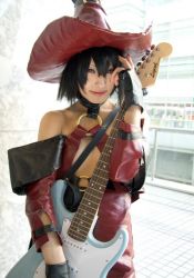Rule 34 | arc system works, cosplay, cosplay photo, guilty gear, guitar, hat, i-no, instrument, photo (medium), red hat, solo