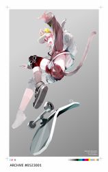 Rule 34 | 1girl, apapico, aqaqico, backpack, bag, cat tail, gradient background, highres, knee pads, open mouth, original, pink hair, shorts, skateboard, solo, star-shaped pupils, star (symbol), symbol-shaped pupils, tail, visor cap