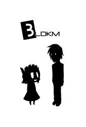 Rule 34 | 1boy, 1girl, 3ldkm, bkub, comic, cover, cover page, fumimi, greyscale, maid, monochrome, silhouette, simple background, tsuneda