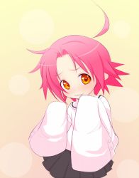 Rule 34 | 00s, :3, ahoge, animated, animated gif, kogami akira, lucky star, oversized clothes, pink hair, solo, translation request