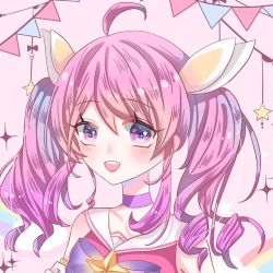 Rule 34 | 1girl, alternate costume, alternate hair color, alternate hairstyle, choker, female focus, highres, league of legends, lux (league of legends), magical girl, pink hair, solo, star guardian (league of legends), star guardian lux, tiara, twintails