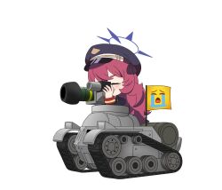Rule 34 | 1girl, absurdres, black jacket, blue archive, command &amp; conquer, crying emoji, emoji, fgm-148 javelin, flag, hat, highres, iroha (blue archive), jacket, long hair, long sleeves, man-portable anti-tank systems, meme, military, military hat, military uniform, military vehicle, missile launcher, motor vehicle, msa major, pink hair, precision-guided firearm, science fiction, smile, solo, tank, uniform, uohhhhhhhhh! (meme), vehicle focus, white background