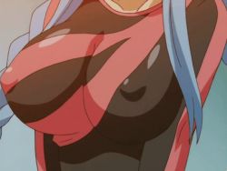 Rule 34 | animated, animated gif, bouncing breasts, grabbing another&#039;s breast, breasts, covered erect nipples, grabbing, honoo no haramase, impossible clothes, large breasts, lowres