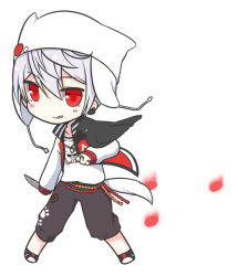 Rule 34 | 1boy, :q, animal, animal on arm, beanie, bird, black pants, blush stickers, character request, chibi, closed mouth, dagger, full body, hair between eyes, hat, holding, holding dagger, holding knife, holding weapon, indie virtual youtuber, jacket, jewelry, knife, long sleeves, male focus, open clothes, open jacket, pants, red eyes, red jacket, ring, shirasu youichi, shirt, shoes, silver hair, simple background, solo, standing, tongue, tongue out, virtual youtuber, weapon, white background, white footwear, white hat, white shirt