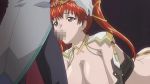 Rule 34 | 00s, 1boy, 1girl, animated, ass, bouncing breasts, breasts, dorei maid princess, fellatio, hand on another&#039;s head, hetero, irrumatio, large breasts, nipples, oral, red hair, video, video