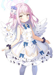 Rule 34 | aged down, angel wings, aruka (alka p1), blue archive, child, halo, highres, low wings, mika (blue archive), pink hair, pink halo, tea party (blue archive), white wings, wings