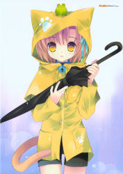 Rule 34 | absurdres, animal ears, cat ears, highres, raincoat, tagme, tokumi yuiko, umbrella
