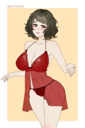 Rule 34 | 1girl, absurdres, breasts, highres, kawakami sadayo, large breasts, lingerie, persona, persona 5, solo, underwear