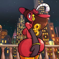 Rule 34 | 1girl, animated, animated gif, anus, ass, balcony, bob-omb, boots, breasts, brown hair, cityscape, colored skin, donkey kong (series), dress, earrings, elbow gloves, eyeshadow, fuse, gloves, hat, itsover21, jewelry, long hair, makeup, mario (series), nintendo, nipples, nude, pauline (mario), pussy, red skin, spanked, spanking, super mario odyssey, thigh boots, winding key