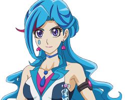 Rule 34 | 1girl, aqua (yu-gi-oh! vrains), blue eyes, blue hair, blue maiden, choker, commentary request, earrings, eyelashes, facial tattoo, highres, jewelry, long hair, multicolored hair, official style, skirt, solo, split mouth, tattoo, transparent background, trfty657b, two-tone hair, yu-gi-oh!, yu-gi-oh! vrains, yuu-gi-ou, yuu-gi-ou vrains, zaizen aoi