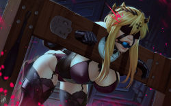 Rule 34 | 1girl, armored boots, artoria pendragon (fate), artoria pendragon (lancer) (fate), ball gag, bdsm, bent over, black blindfold, blindfold, blonde hair, bondage, boots, bound, bra, braid, breasts, character request, collar, commentary, corset, covered erect nipples, cross, crown, drooling, english commentary, fate/grand order, fate (series), female focus, french braid, gag, gagged, gauntlets, hair between eyes, hair bun, hanging breasts, harness gag, lace, lace-trimmed bra, lace-trimmed legwear, lace trim, large breasts, lingerie, lips, nose, o-ring, one eye covered, pale skin, panties, pillory, purple bra, purple eyes, purple garter belt, purple panties, saliva, short hair with long locks, single hair bun, skindentation, slave, solo, stocks, themaestronoob, thigh boots, thighhighs, thighhighs under boots, underwear