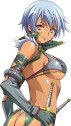 Rule 34 | 00s, dark skin, irma (queen&#039;s blade), lowres, queen&#039;s blade, tagme, thong, weapon