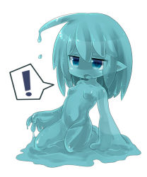 Rule 34 | !, blue eyes, breasts, horns, mofuaki, monster girl, pointy ears, slime girl, small breasts, tagme