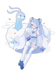 Rule 34 | 1girl, absurdres, altaria, artist request, creatures (company), flying miku (project voltage), game freak, gen 3 pokemon, hatsune miku, highres, long hair, miwoi, nintendo, pokemon, pokemon (creature), project voltage, swablu, twintails, very long hair, vocaloid