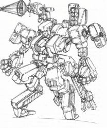 Rule 34 | armored core, from software, mecha, monochrome, radar, robot, rocket launcher, tagme, weapon