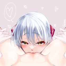 Rule 34 | 2girls, blush, bottomless, bow, censored, commentary request, commission, cunnilingus, female pov, fire emblem, fire emblem: radiant dawn, gloves, grey hair, half updo, heart, highres, long hair, marth-chan (micaiah mrmm), micaiah (fire emblem), mosaic censoring, multiple girls, nintendo, official alternate costume, oral, pink background, pink bow, pixiv commission, pov, pov crotch, pussy, ribbon, simple background, sitting, sitting on face, sitting on person, solo focus, spoken heart, thigh grab, white gloves, yellow eyes, yuri