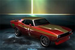 Rule 34 | american flag, car, car show, customized, dodge (company), dodge challenger, eagle triforce, front, game, motor vehicle, need for speed: undercover, nintendo, no humans, the legend of zelda, triforce, vehicle