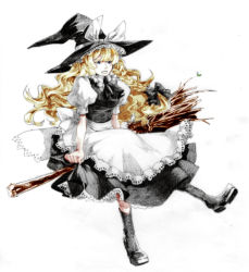 Rule 34 | 1girl, bad id, bad pixiv id, blonde hair, boots, broom, fea, female focus, hat, kirisame marisa, solo, touhou, witch, witch hat