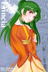 Rule 34 | 1girl, character name, copyright name, elincia ridell crimea, female focus, fire emblem, fire emblem: path of radiance, green hair, hissaa (starlight express), nintendo, red eyes, solo, tagme