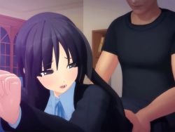 Rule 34 | 1boy, 1girl, 3d, akiyama mio, animated, animated gif, black hair, bouncing breasts, breasts, clothed sex, doggystyle, hetero, indoors, k-on!, large breasts, long hair, looking back, miconisomi, mio wo xx suru, moaning, school uniform, sex, sex from behind, torso grab