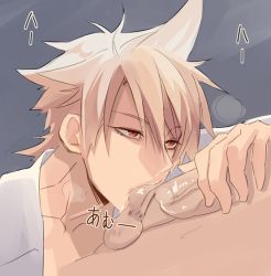 Rule 34 | 2boys, blonde hair, erection, fate/grand order, fate (series), fellatio, jekyll and hyde (fate), male focus, multiple boys, oral, penis, red eyes, steam, uncensored, yaoi