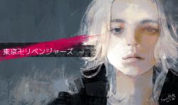 Rule 34 | 1boy, absurdres, blonde hair, dated, highres, ishida sui, lips, looking at viewer, male focus, portrait, sano manjirou, signature, solo, tokyo revengers
