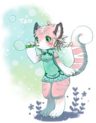 Rule 34 | bubble, chinese clothes, fukuwan, furry, green eyes, leopard