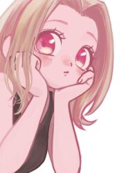 Rule 34 | 1girl, blush, digimon, digimon (creature), female focus, highres, looking at viewer, simple background, solo, tachikawa mimi, white background