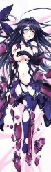 Rule 34 | 10s, 1girl, absurdres, armor, armored dress, black gloves, black hair, blush, boots, bow, breasts, broken armor, covering privates, covering breasts, dakimakura (medium), dark persona, date a live, dress, elbow gloves, garter straps, gloves, hair bow, highres, huge filesize, large breasts, long hair, official art, purple eyes, purple footwear, purple thighhighs, shoes, single shoe, solo, symbol-shaped pupils, thigh boots, thighhighs, topless, torn clothes, torn dress, torn thighhighs, yatogami tooka, yatogami tooka (true form)