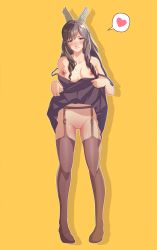 Rule 34 | 1girl, absurdres, beads, blush, breasts, brown eyes, brown hair, clothes lift, drill hair, eyelashes, female focus, fire emblem, fire emblem awakening, full body, garter belt, garter straps, hair beads, hair ornament, heart, highres, large breasts, lifted by self, long hair, looking at viewer, nintendo, nipples, no bra, no panties, open clothes, parted bangs, pink thighhighs, ponytail, purple skirt, pussy, simple background, skirt, skirt lift, smile, solo, strap slip, sumia (fire emblem), thighhighs, thighs, upskirt